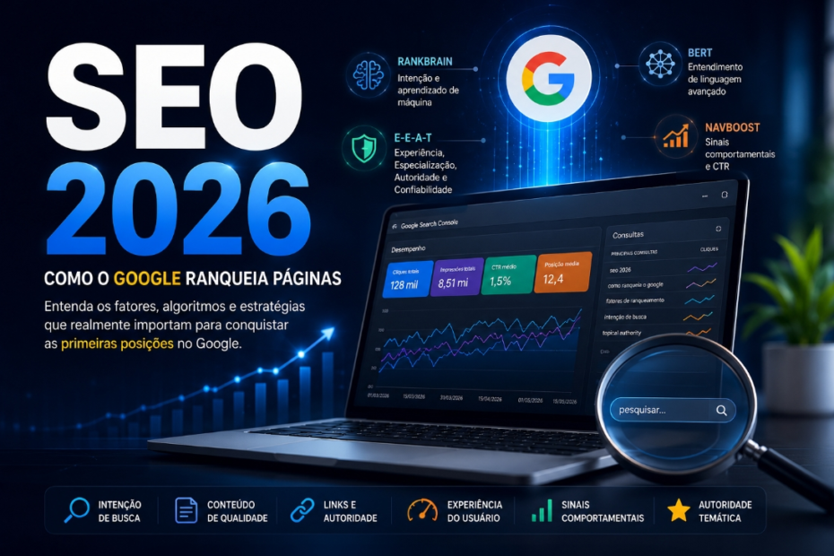 Como o Google ranqueia páginas em 2026